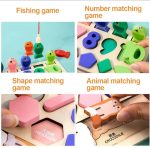 Tablero magnético de pesca 3 en 1 de madera - Imagen 6