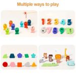 Tablero magnético de pesca 3 en 1 de madera - Imagen 7