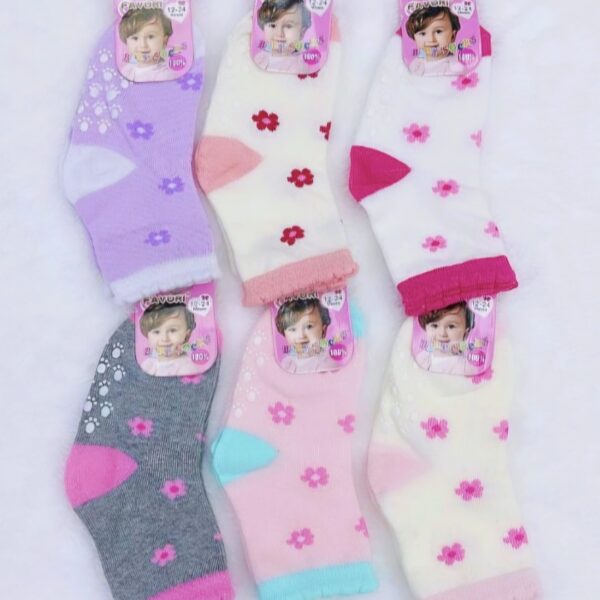 Tripack calcetines 12-24M con antideslizante niña
